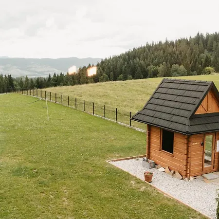 Horizont House - Z Prywatnymi Baliami Oraz Ogólnodostępną Sauną - Izby Podhalańskie Chalé Dursztyn